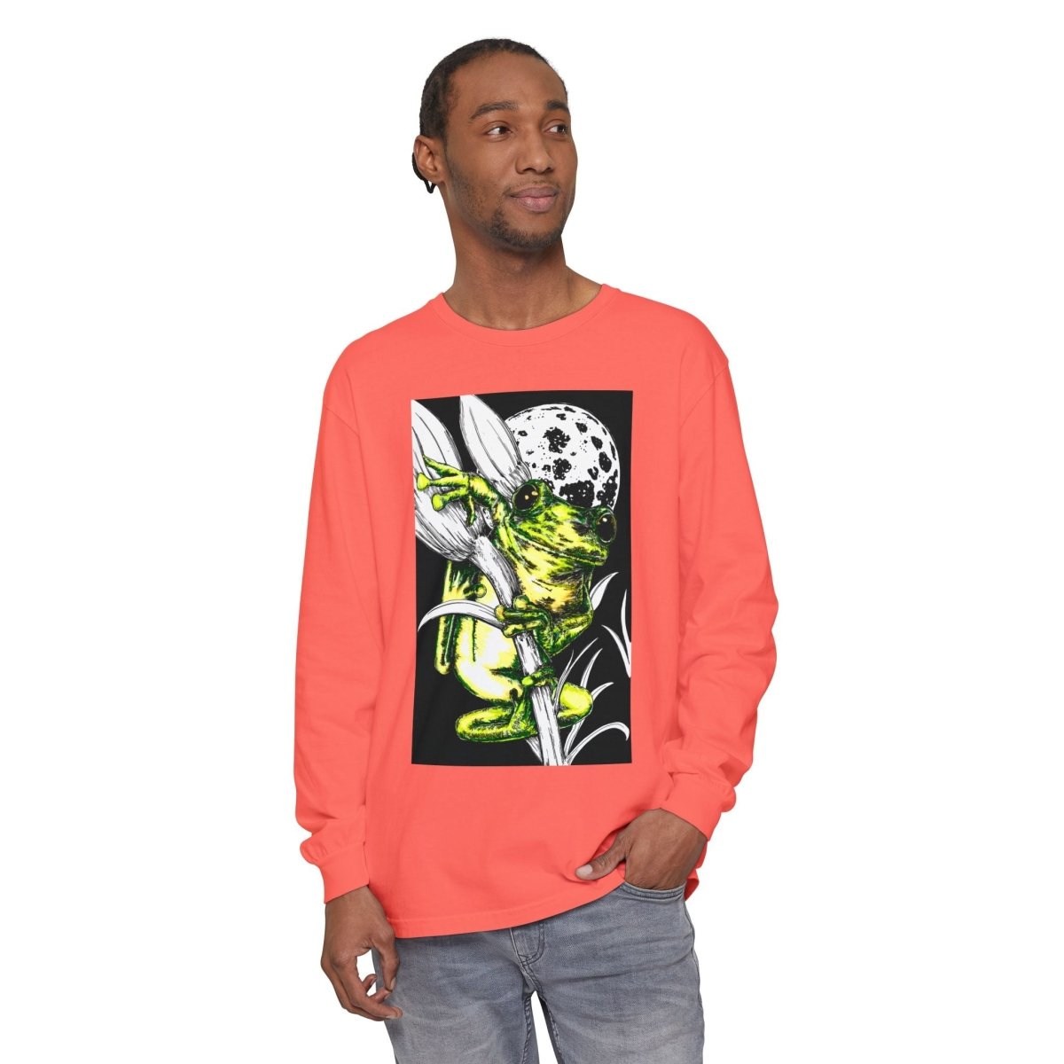 Artistic Frog Eco - Friendly Graphic Long Sleeve T-Shirt - Curran Artworks