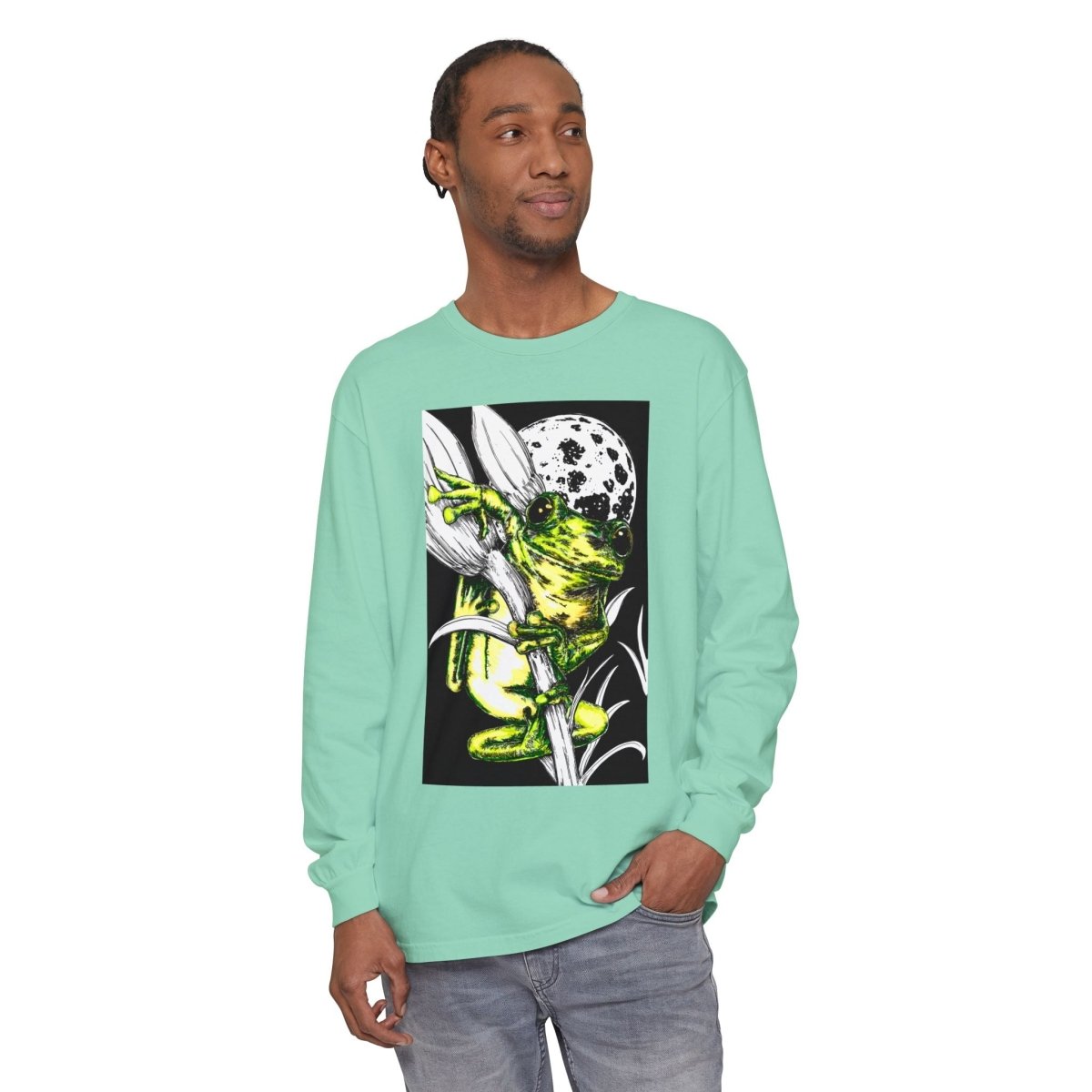Artistic Frog Eco - Friendly Graphic Long Sleeve T-Shirt - Curran Artworks