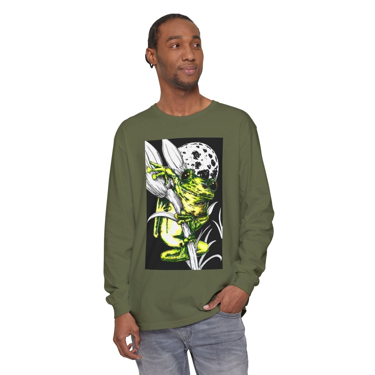 Artistic Frog Eco - Friendly Graphic Long Sleeve T-Shirt - Curran Artworks