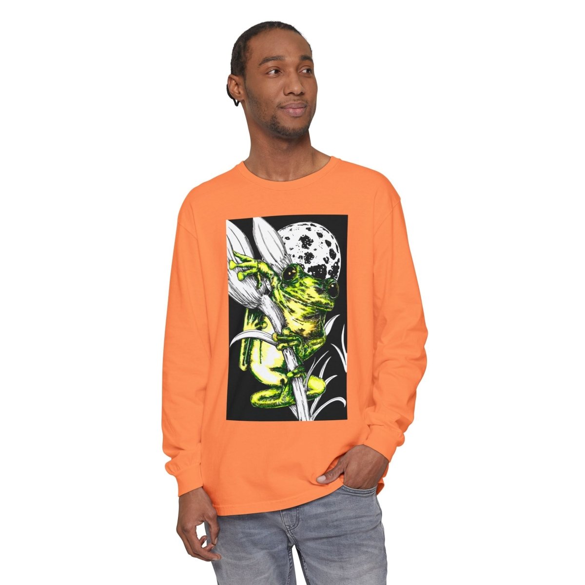 Artistic Frog Eco - Friendly Graphic Long Sleeve T-Shirt - Curran Artworks