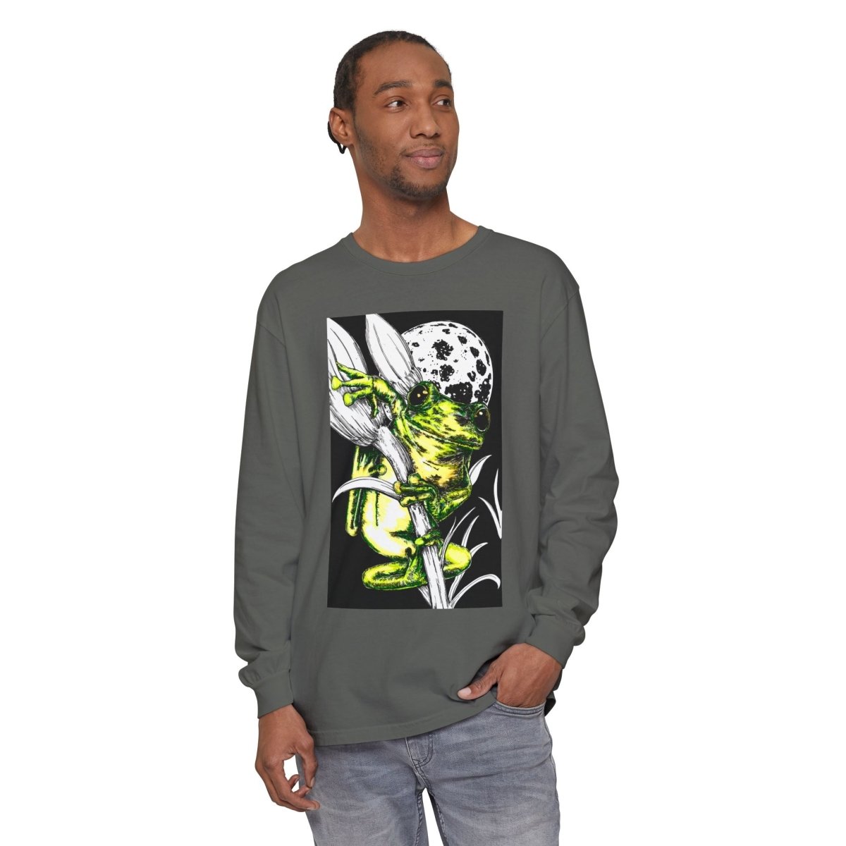 Artistic Frog Eco - Friendly Graphic Long Sleeve T-Shirt - Curran Artworks