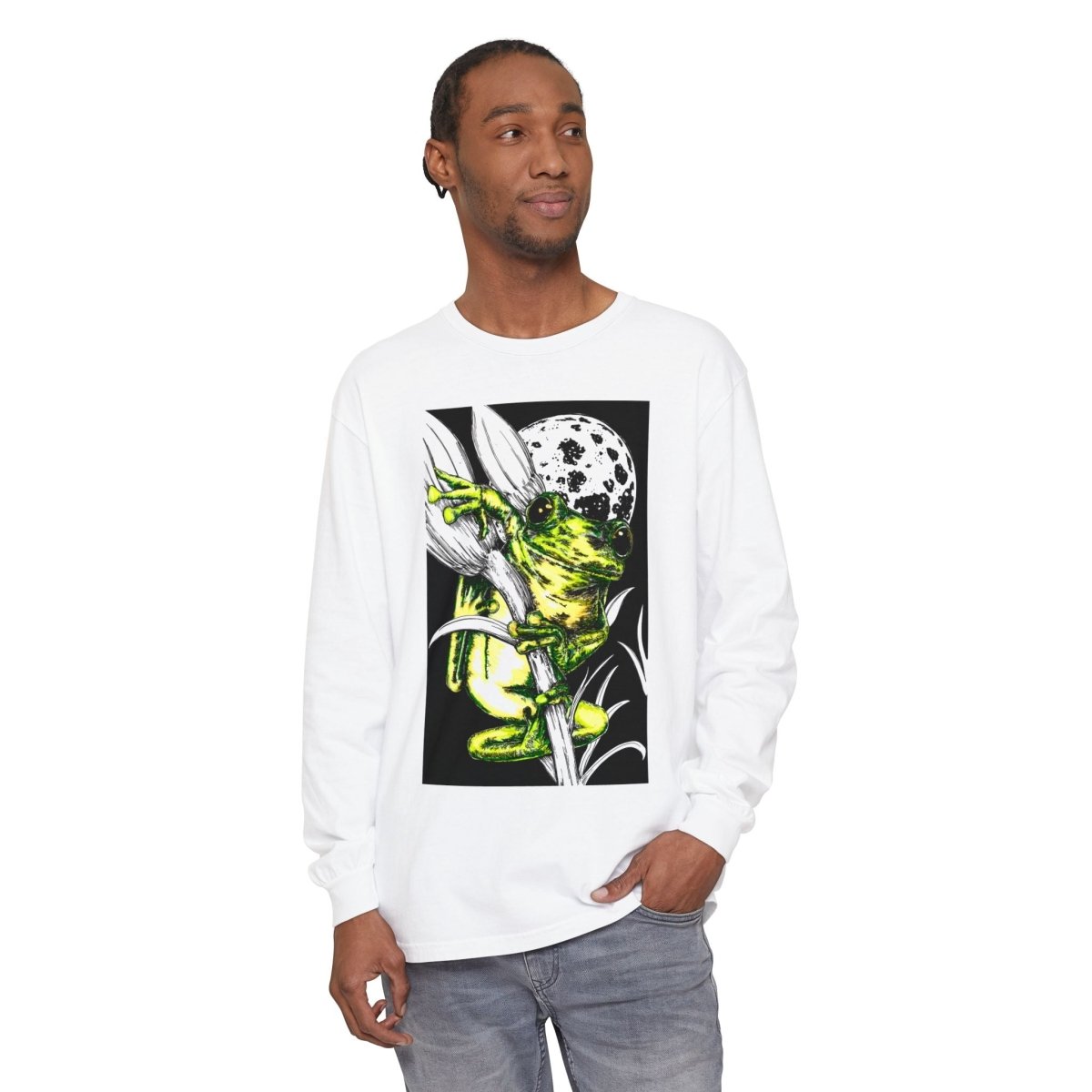 Artistic Frog Eco - Friendly Graphic Long Sleeve T-Shirt - Curran Artworks
