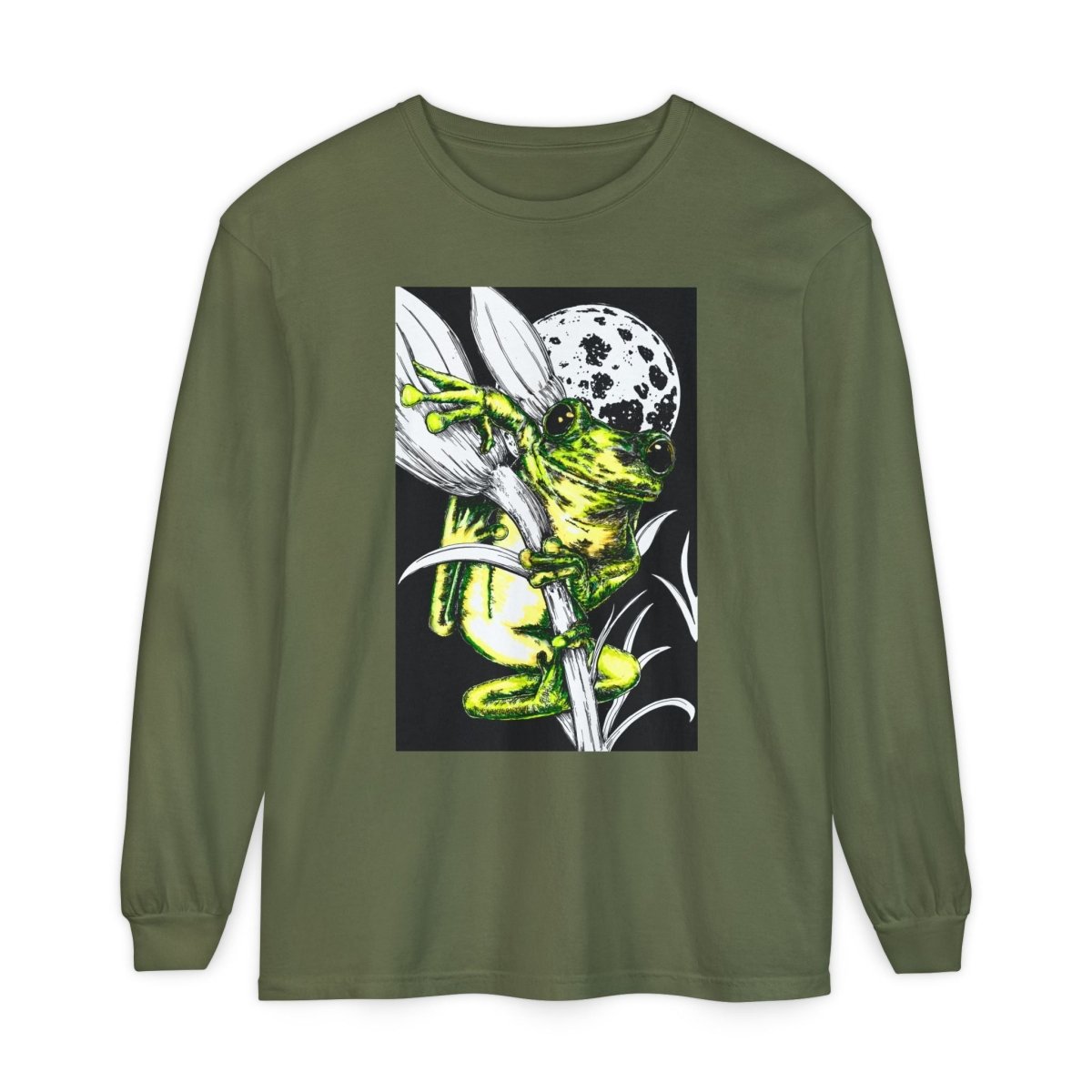 Artistic Frog Eco - Friendly Graphic Long Sleeve T-Shirt - Curran Artworks