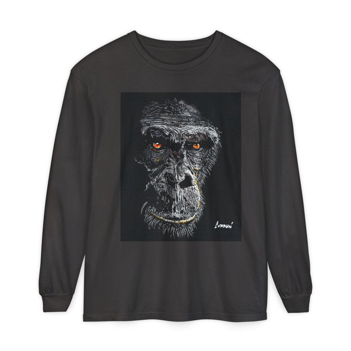Artistic Gorilla Long Sleeve T-Shirt | Unique Animal Design for Wildlife Lovers - Curran Artworks