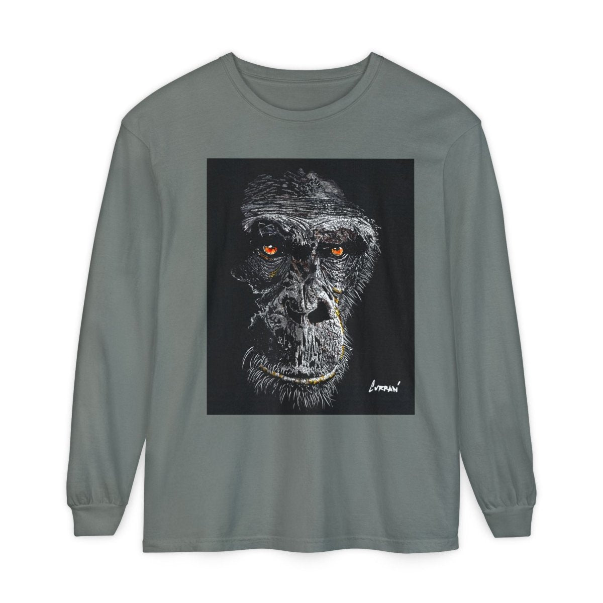 Artistic Gorilla Long Sleeve T-Shirt | Unique Animal Design for Wildlife Lovers - Curran Artworks