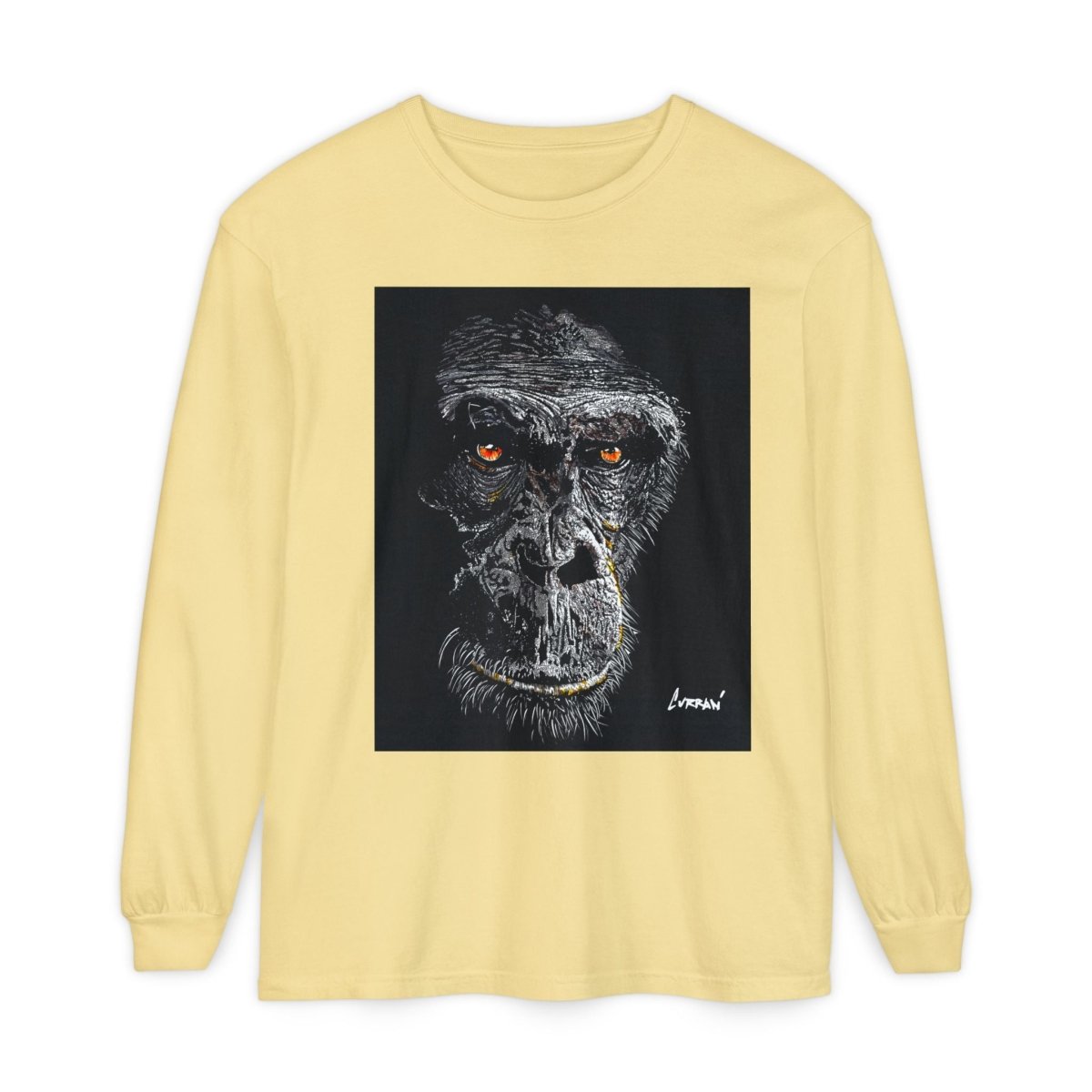 Artistic Gorilla Long Sleeve T-Shirt | Unique Animal Design for Wildlife Lovers - Curran Artworks