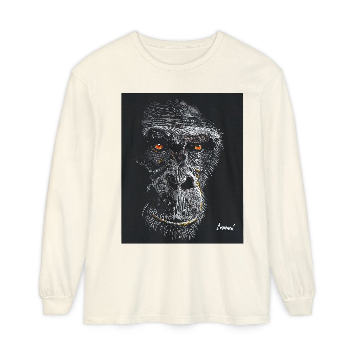 Artistic Gorilla Long Sleeve T-Shirt | Unique Animal Design for Wildlife Lovers - Curran Artworks