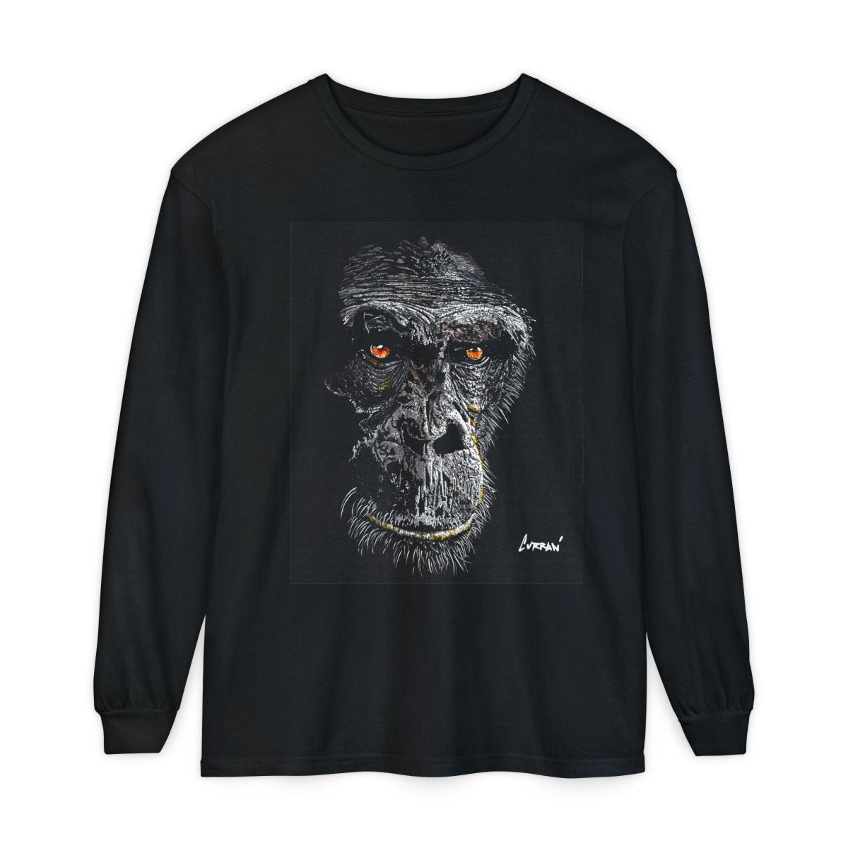 Artistic Gorilla Long Sleeve T-Shirt | Unique Animal Design for Wildlife Lovers - Curran Artworks
