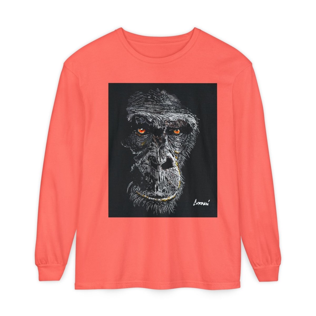 Artistic Gorilla Long Sleeve T-Shirt | Unique Animal Design for Wildlife Lovers - Curran Artworks