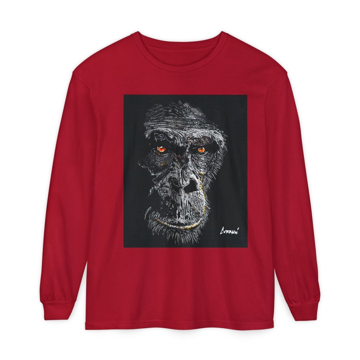 Artistic Gorilla Long Sleeve T-Shirt | Unique Animal Design for Wildlife Lovers - Curran Artworks