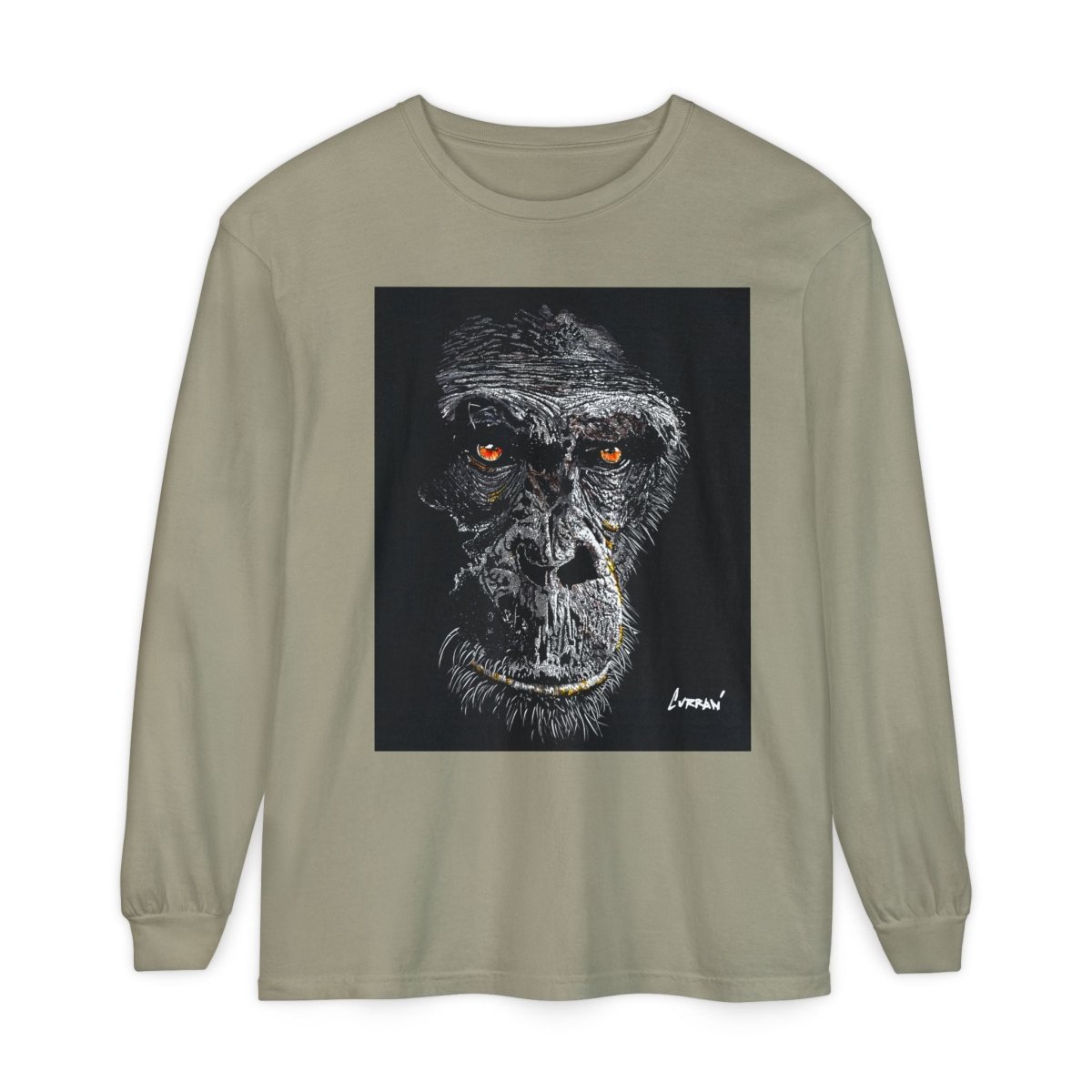 Artistic Gorilla Long Sleeve T-Shirt | Unique Animal Design for Wildlife Lovers - Curran Artworks