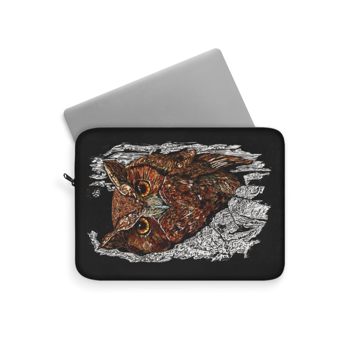 Artistic Owl Laptop Sleeve - Unique Protection for Your Device - Curran Artworks
