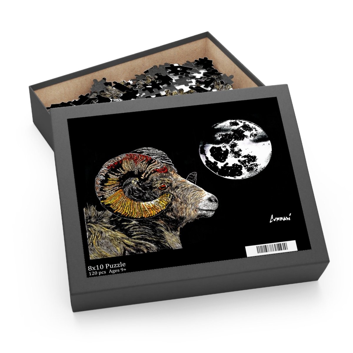 Artistic Ram Moon Puzzle - 500 - Piece Jigsaw Challenge - Curran Artworks