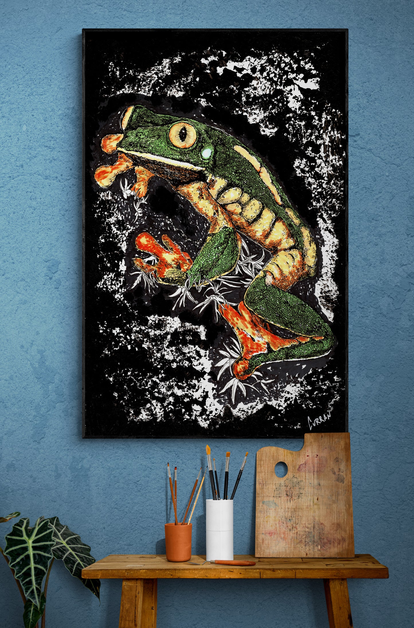 Frog 2 Original Hand Drawn Wall Art Poster
