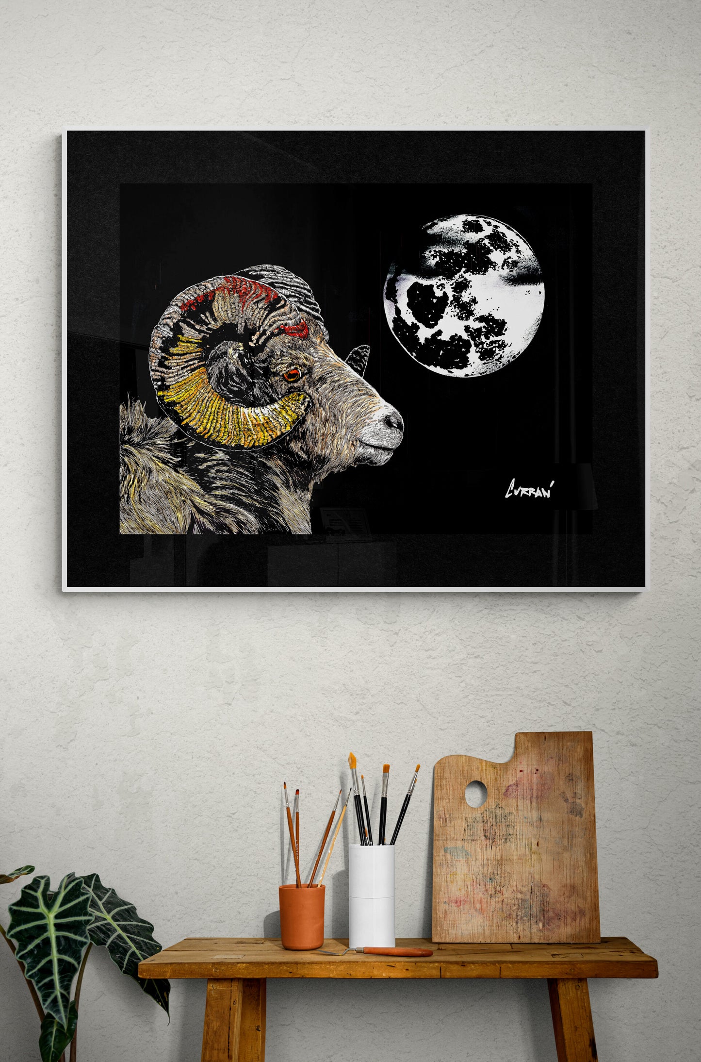 Mountain Ram Wall Art Poster