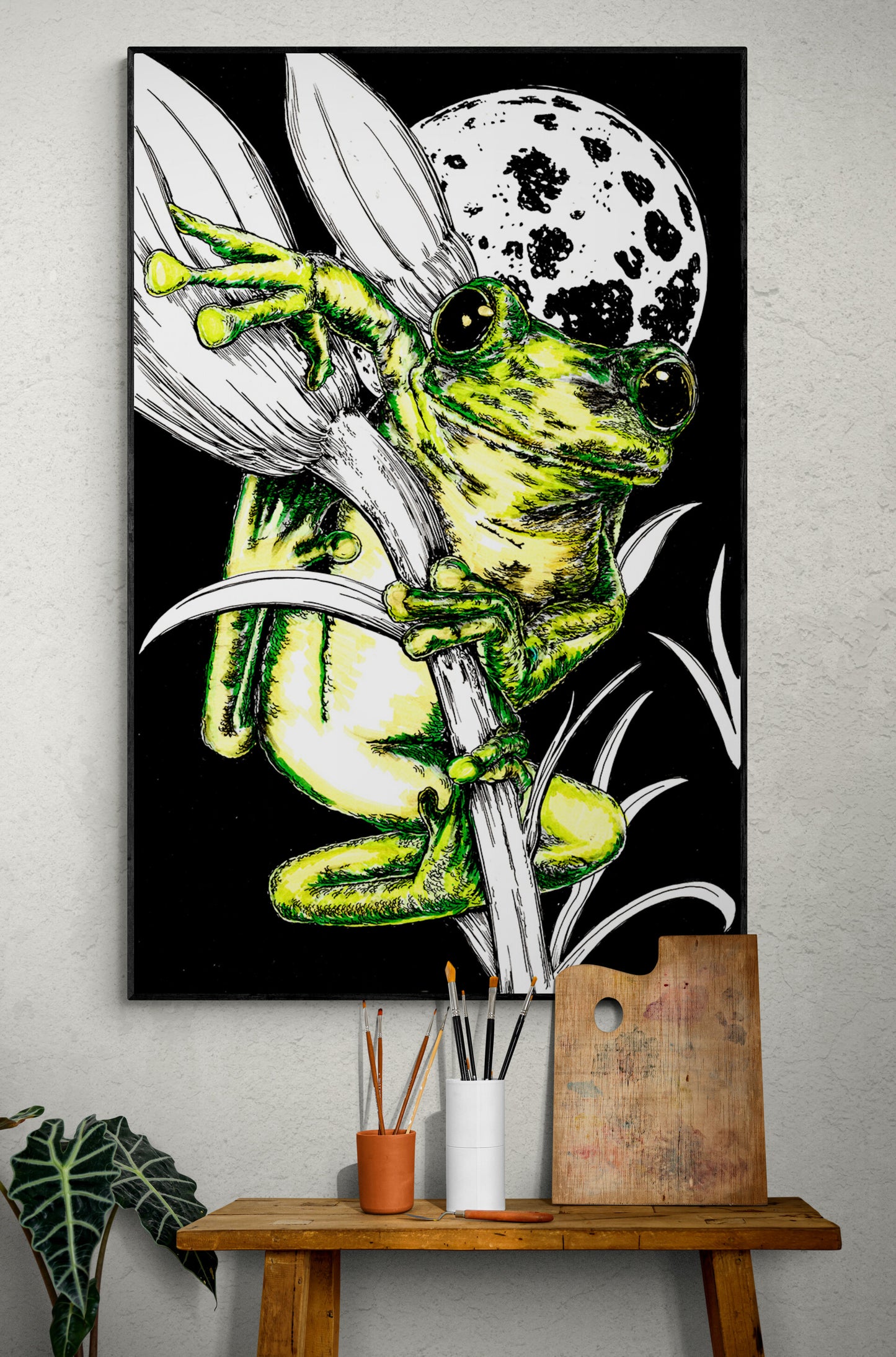 Frog 1 Original Hand Drawn Wall Art Poster
