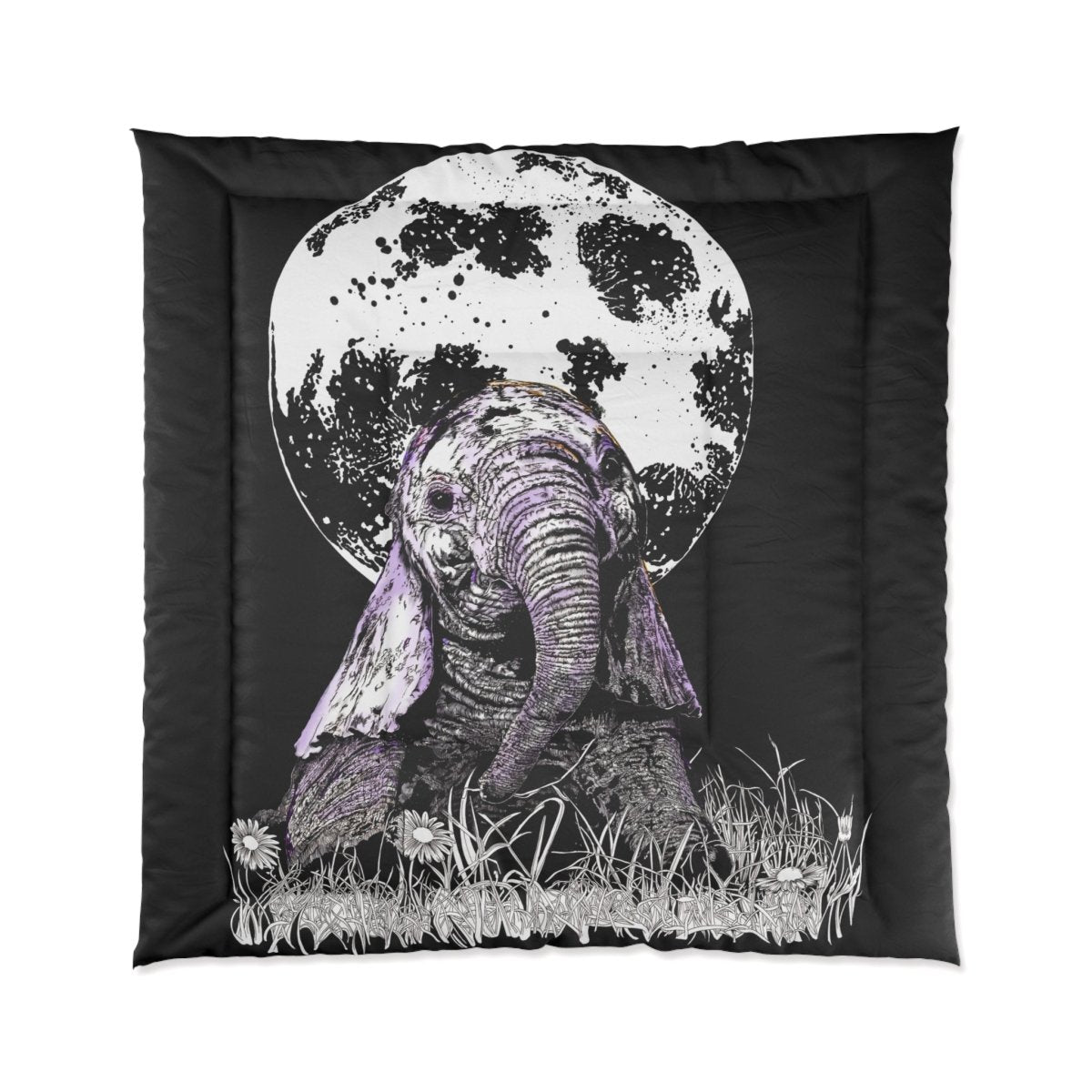 Baby Elephant Comforter - Cozy Bedding for Animal Lovers - Curran Artworks