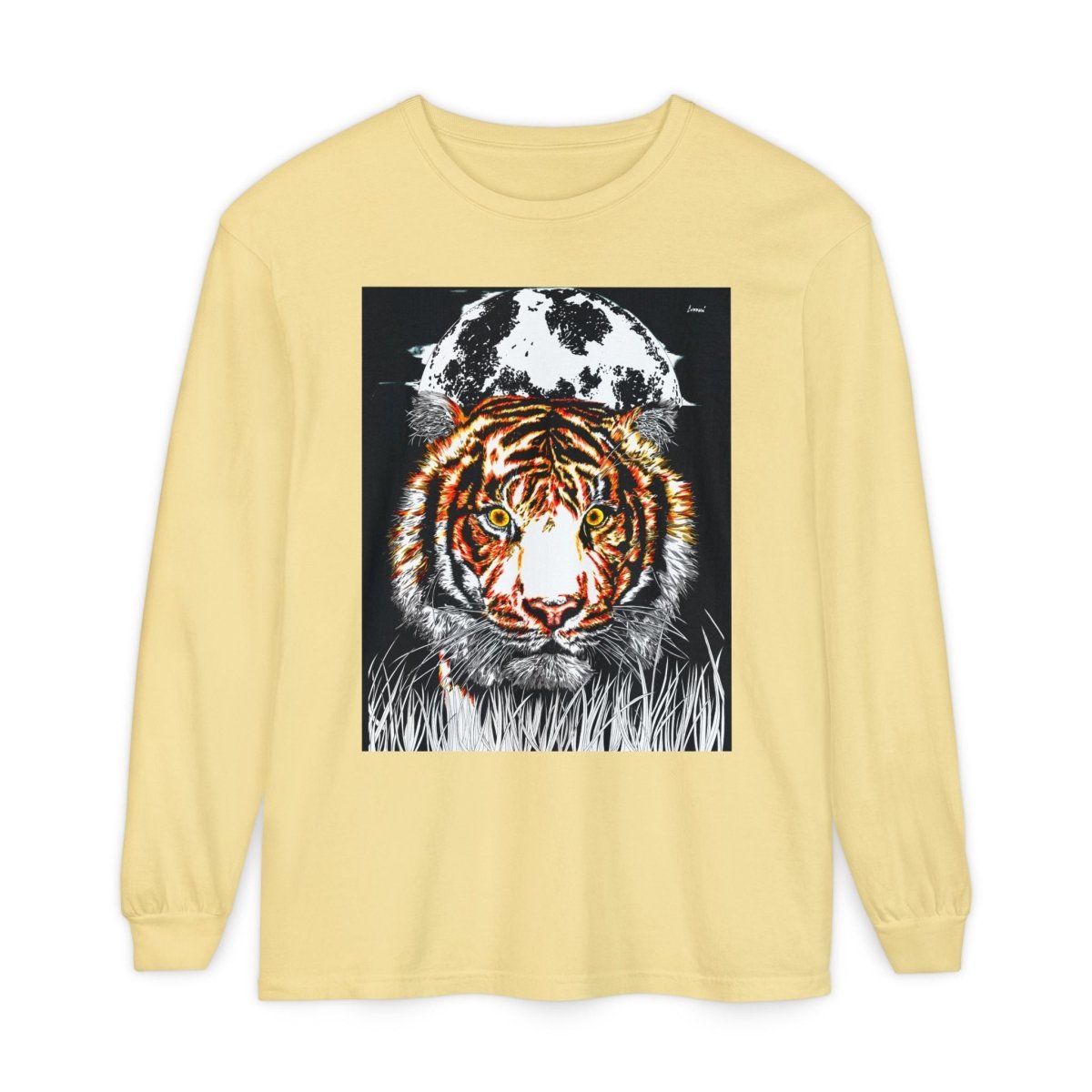 Bold Tiger Long Sleeve T-Shirt for Nature Lovers - Curran Artworks