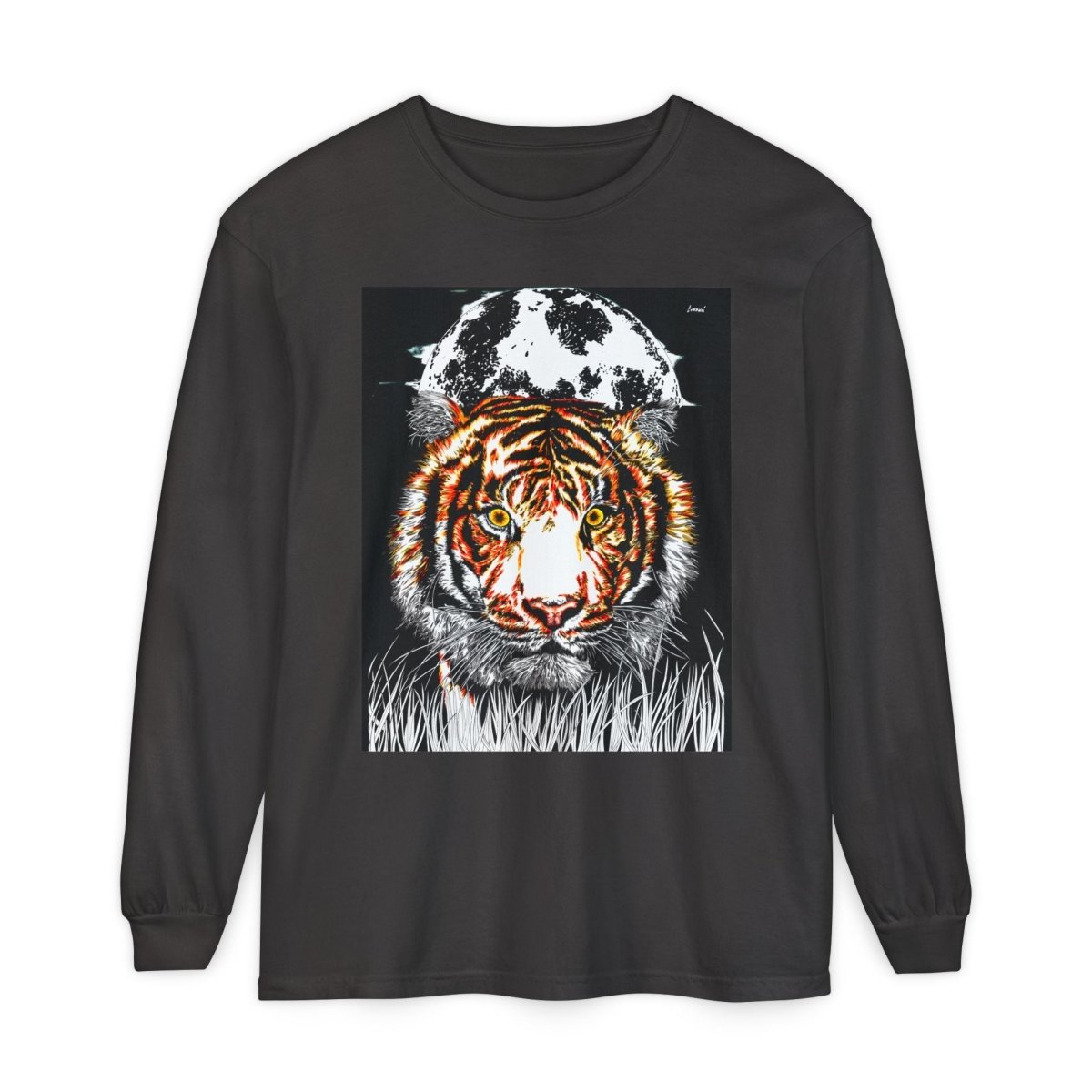 Bold Tiger Long Sleeve T-Shirt for Nature Lovers - Curran Artworks