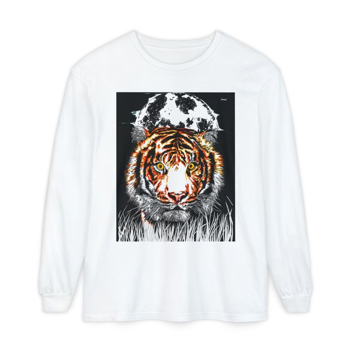 Bold Tiger Long Sleeve T-Shirt for Nature Lovers - Curran Artworks