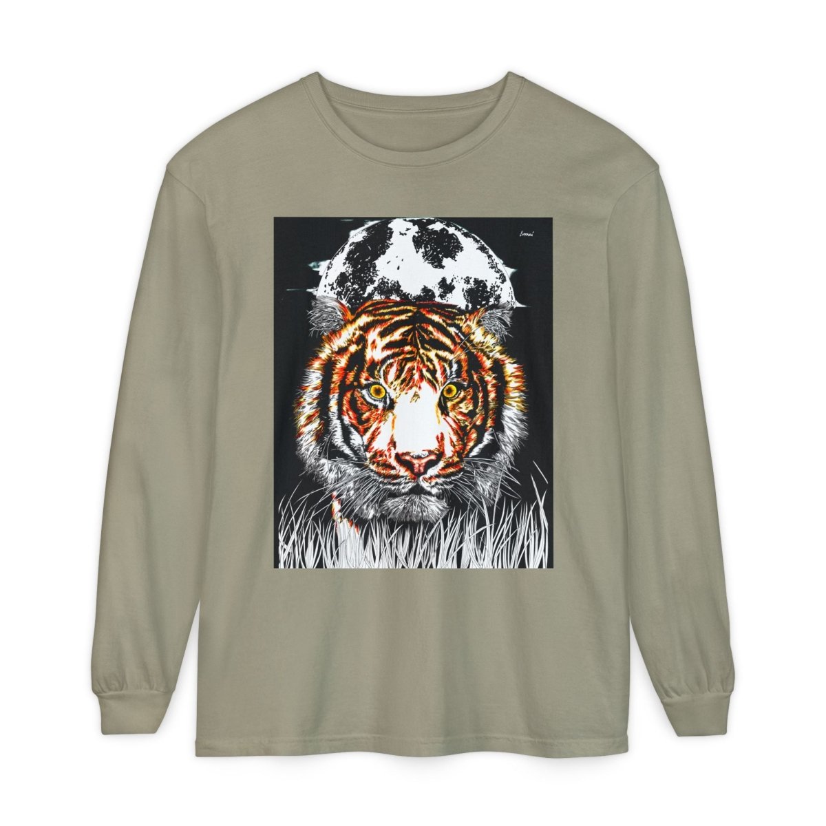 Bold Tiger Long Sleeve T-Shirt for Nature Lovers - Curran Artworks