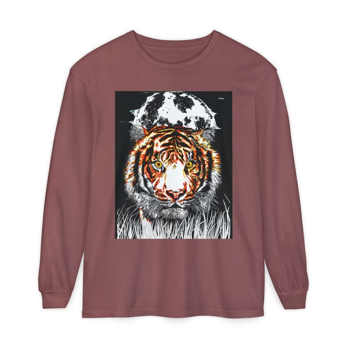 Bold Tiger Long Sleeve T-Shirt for Nature Lovers - Curran Artworks
