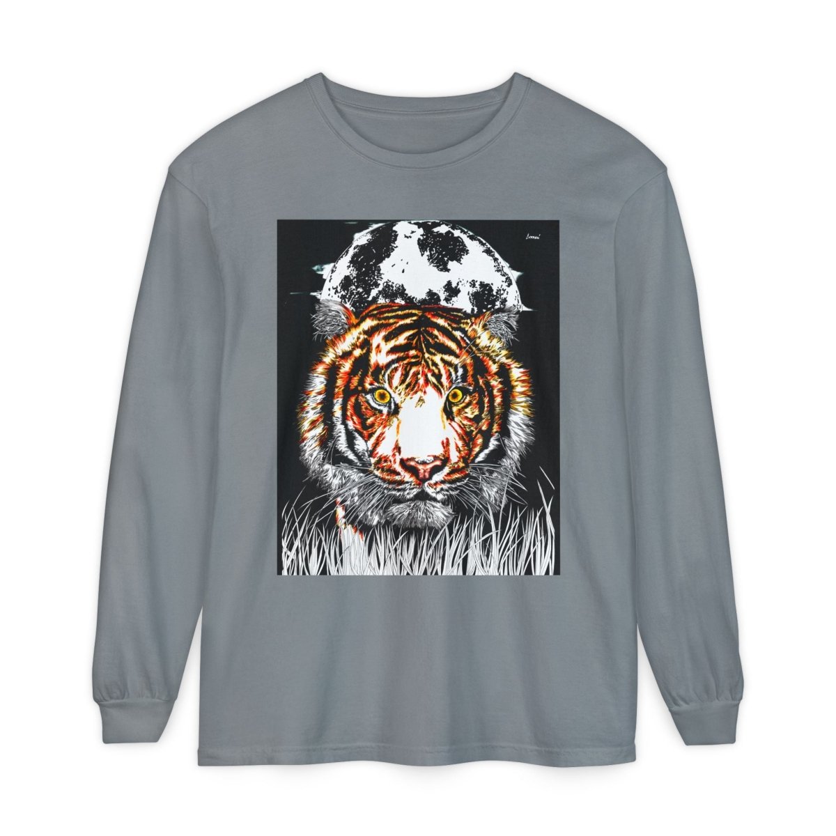 Bold Tiger Long Sleeve T-Shirt for Nature Lovers - Curran Artworks