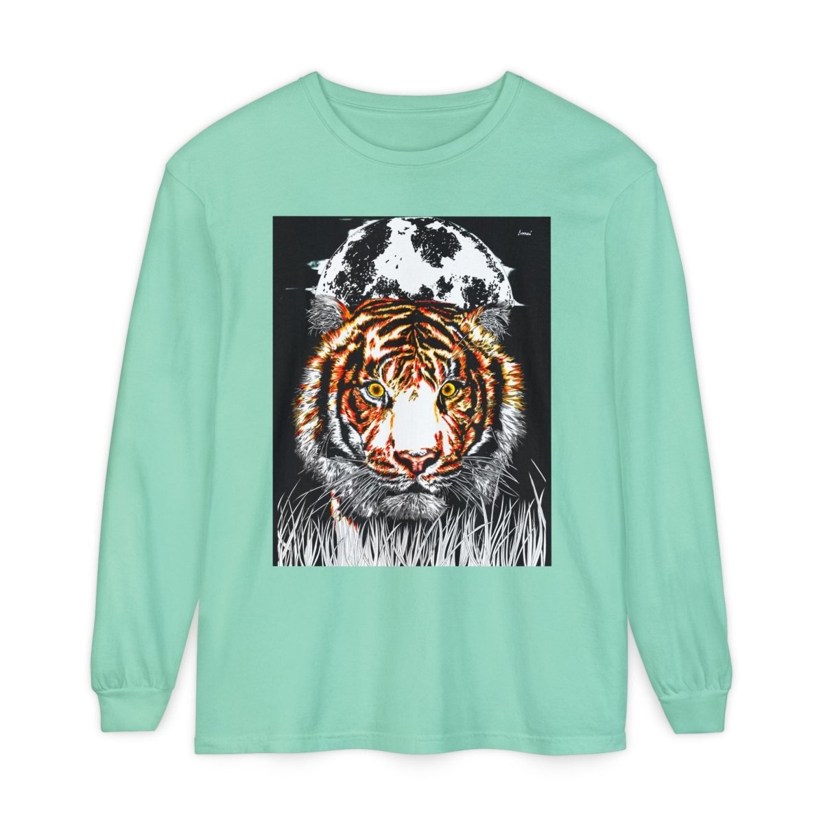 Bold Tiger Long Sleeve T-Shirt for Nature Lovers - Curran Artworks