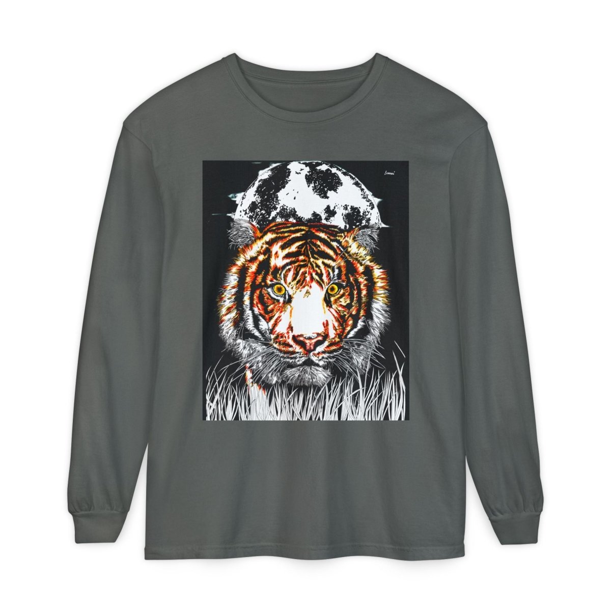 Bold Tiger Long Sleeve T-Shirt for Nature Lovers - Curran Artworks