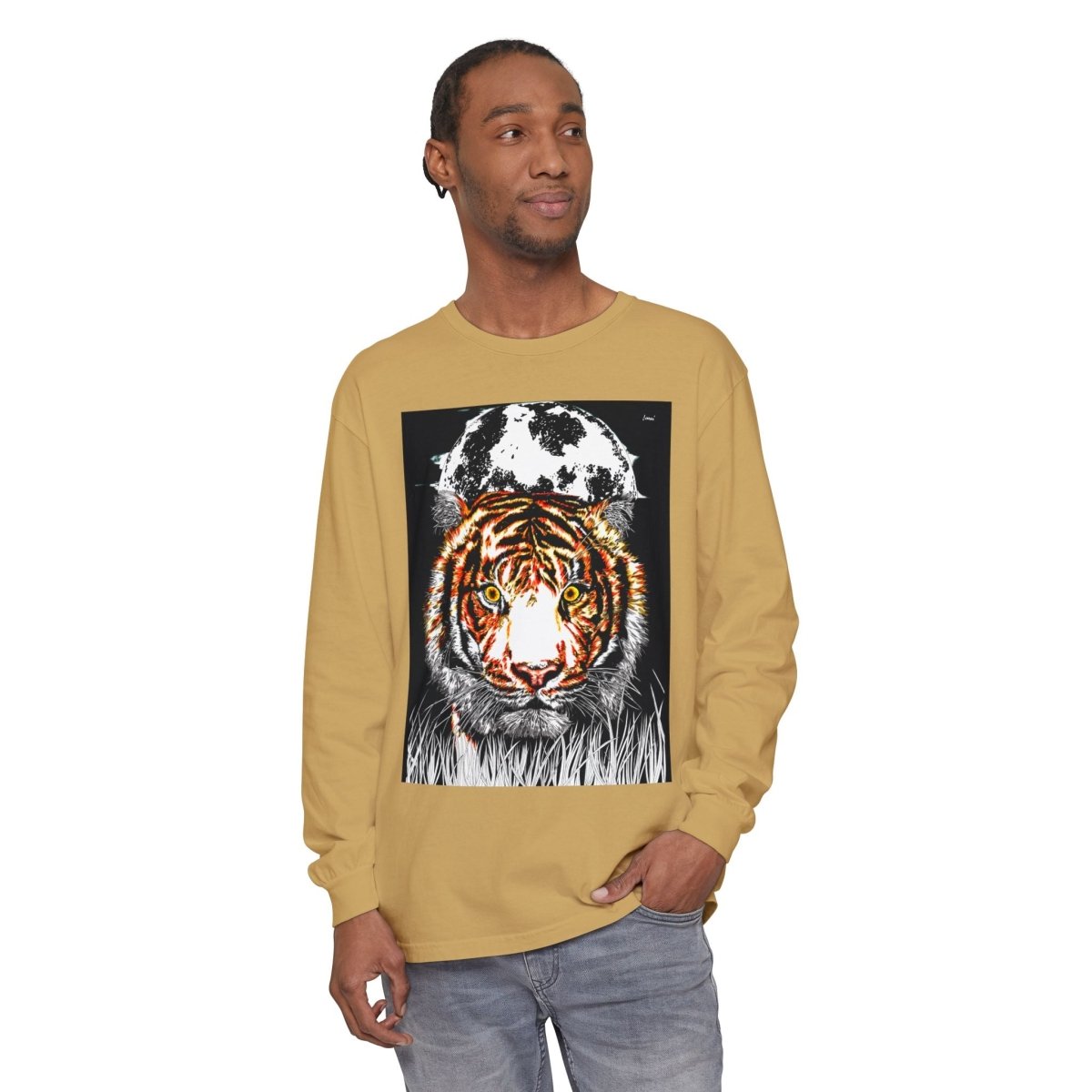 Bold Tiger Long Sleeve T-Shirt for Nature Lovers - Curran Artworks