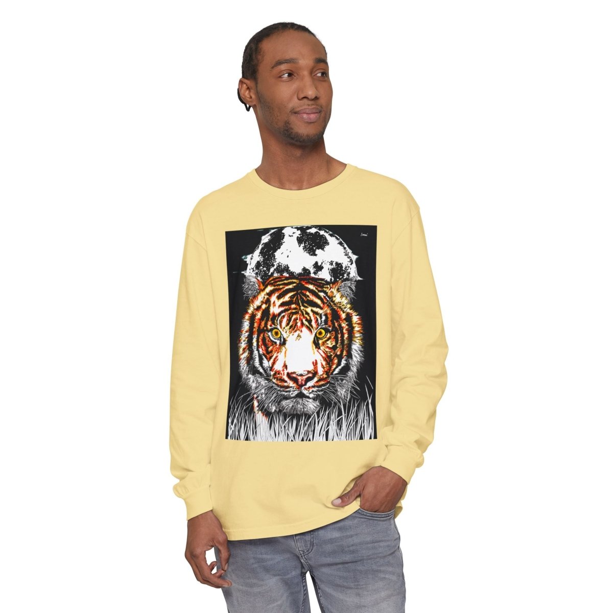 Bold Tiger Long Sleeve T-Shirt for Nature Lovers - Curran Artworks