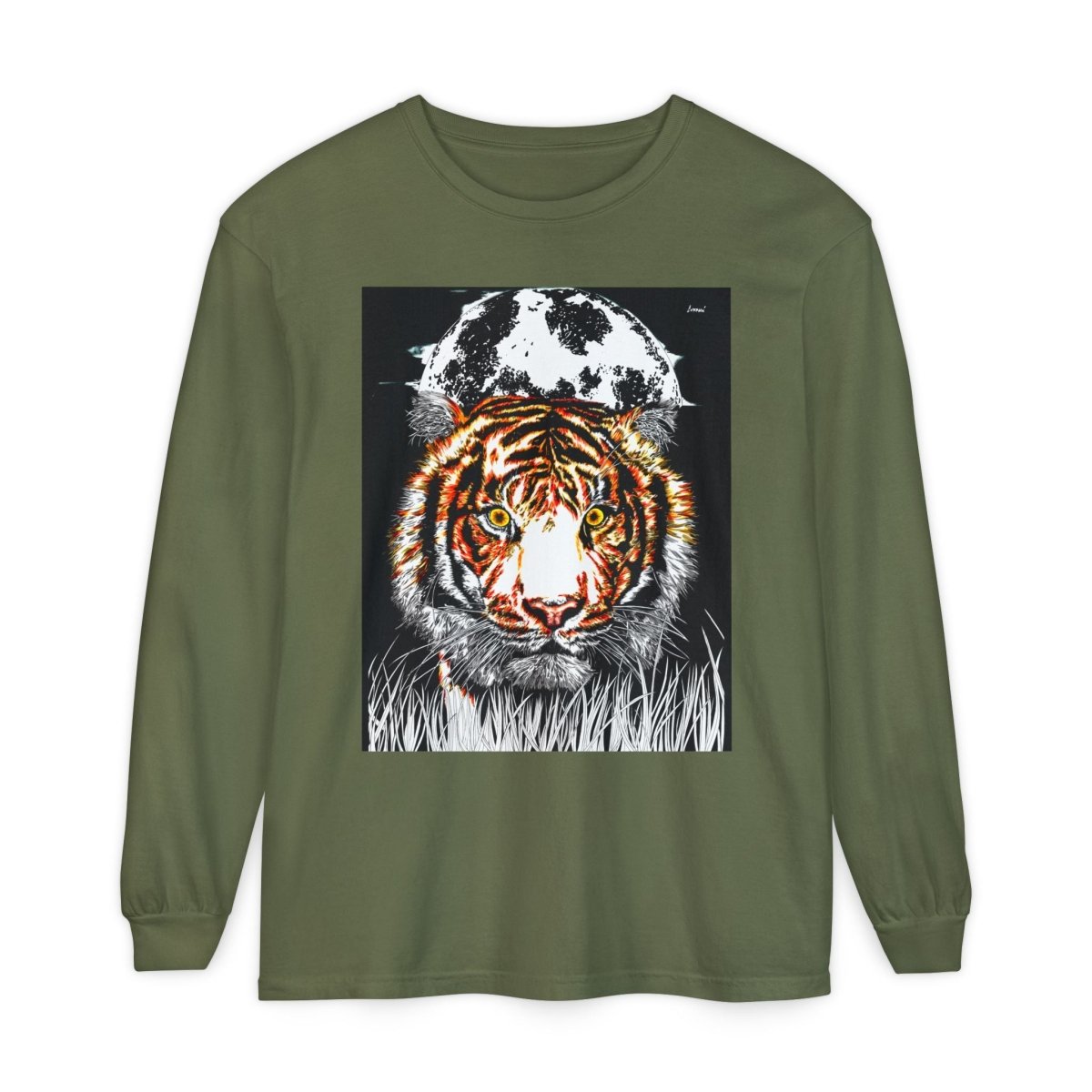 Bold Tiger Long Sleeve T-Shirt for Nature Lovers - Curran Artworks