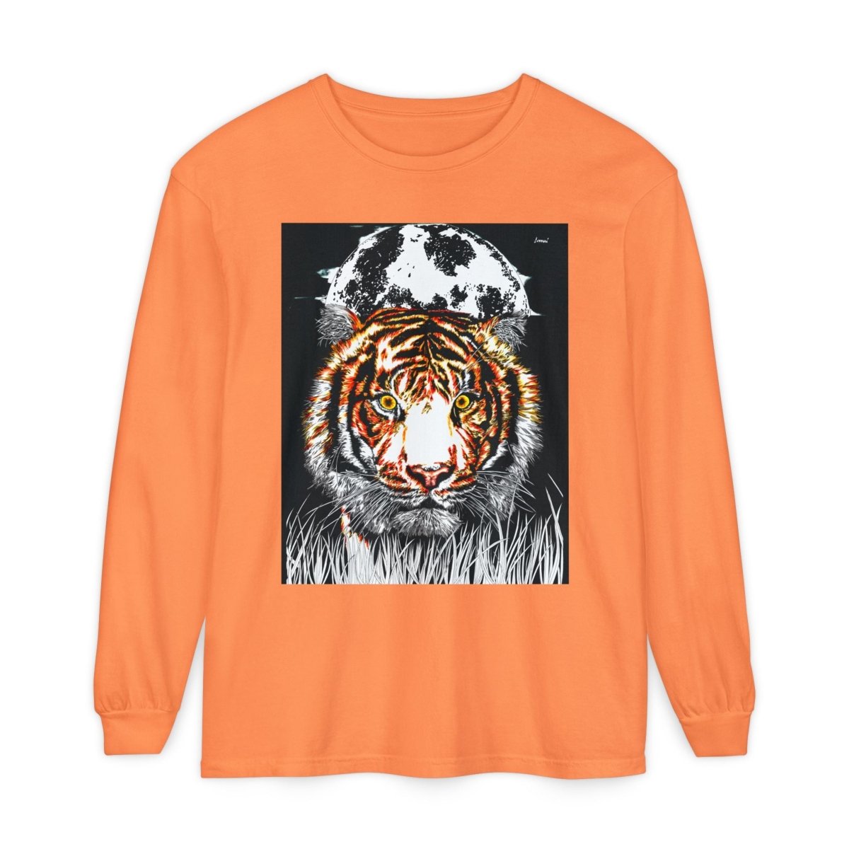 Bold Tiger Long Sleeve T-Shirt for Nature Lovers - Curran Artworks