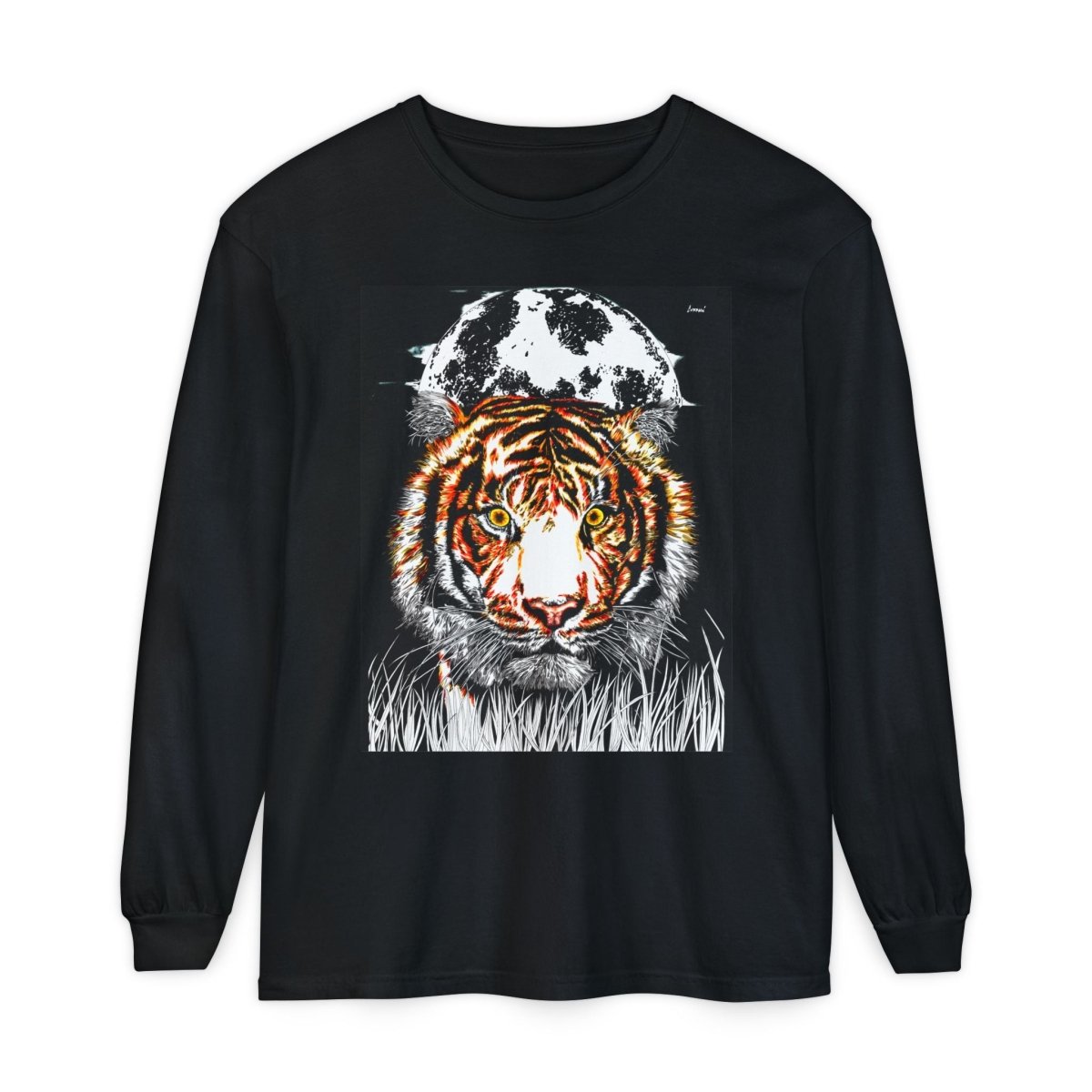 Bold Tiger Long Sleeve T-Shirt for Nature Lovers - Curran Artworks