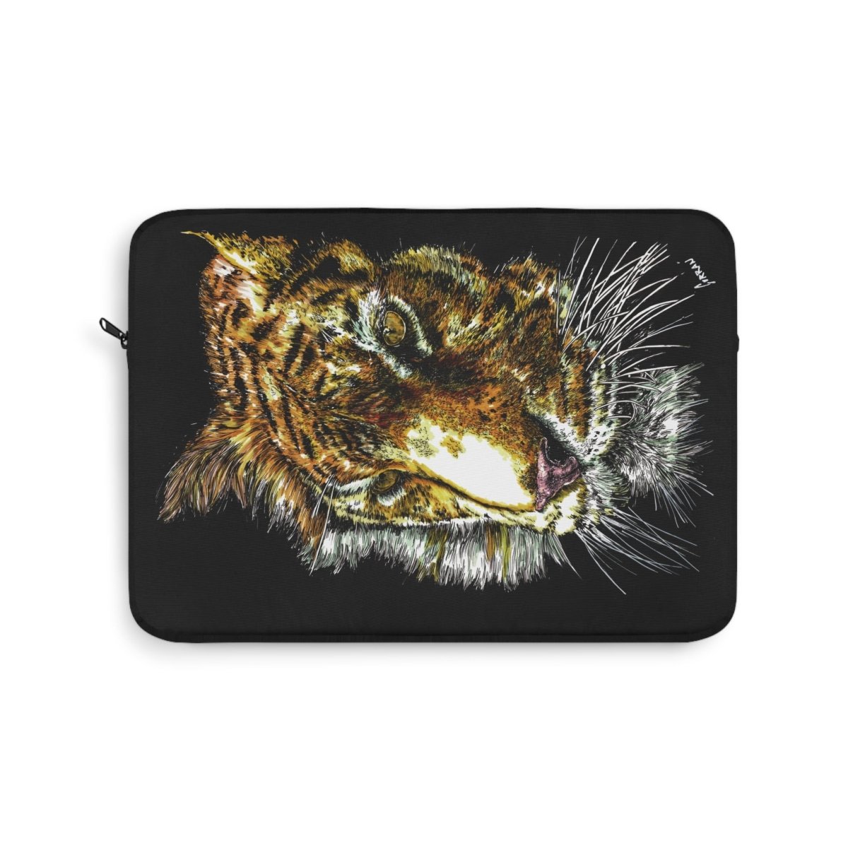 Bold Tiger Print Laptop Sleeve – Stylish Protection for Tech Lovers - Curran Artworks