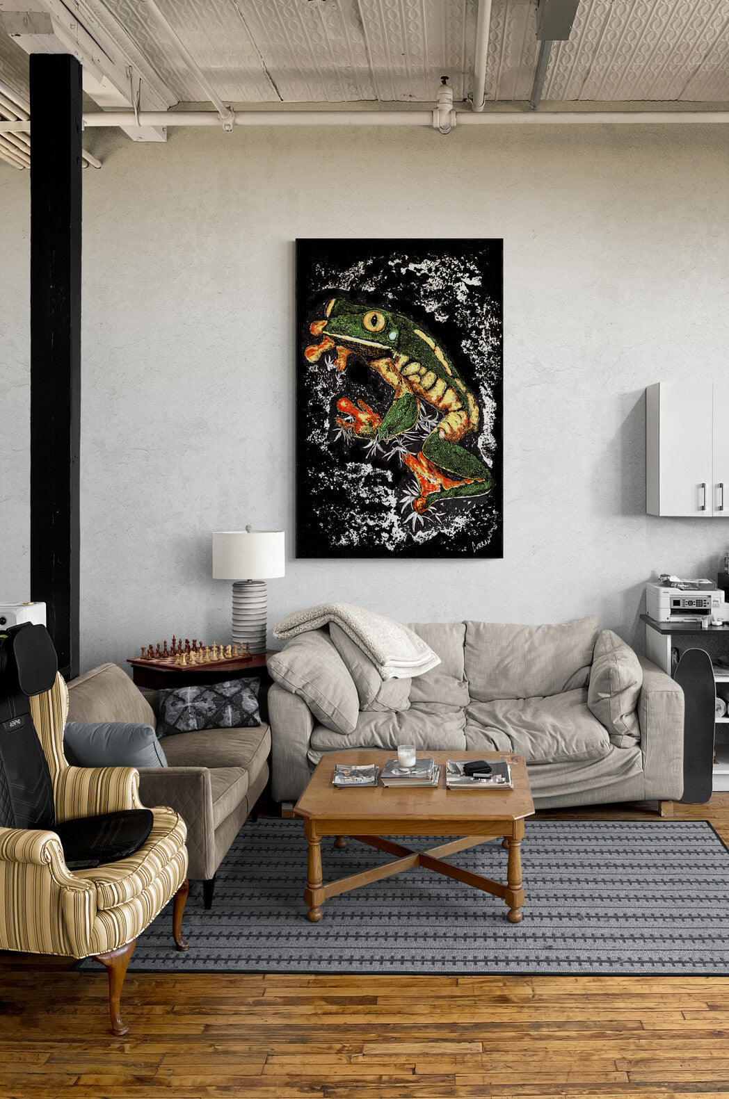Frog 2 Original Hand Drawn Wall Art Poster