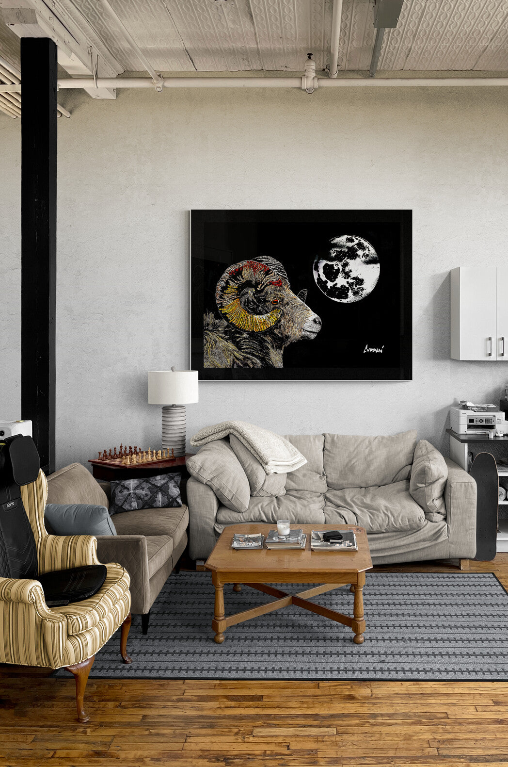 Mountain Ram Wall Art Poster