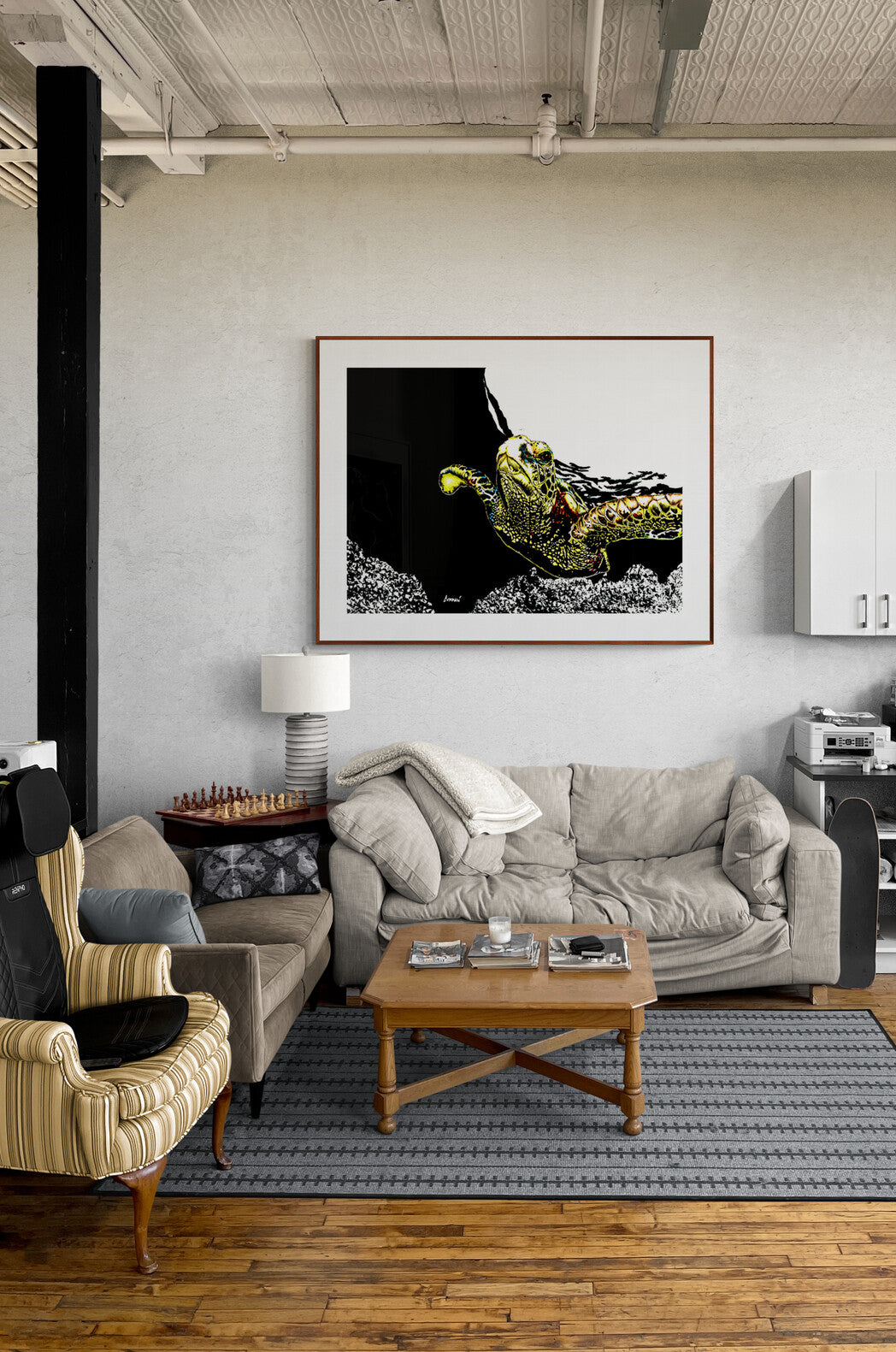 Sea Turtle Wall Art Poster