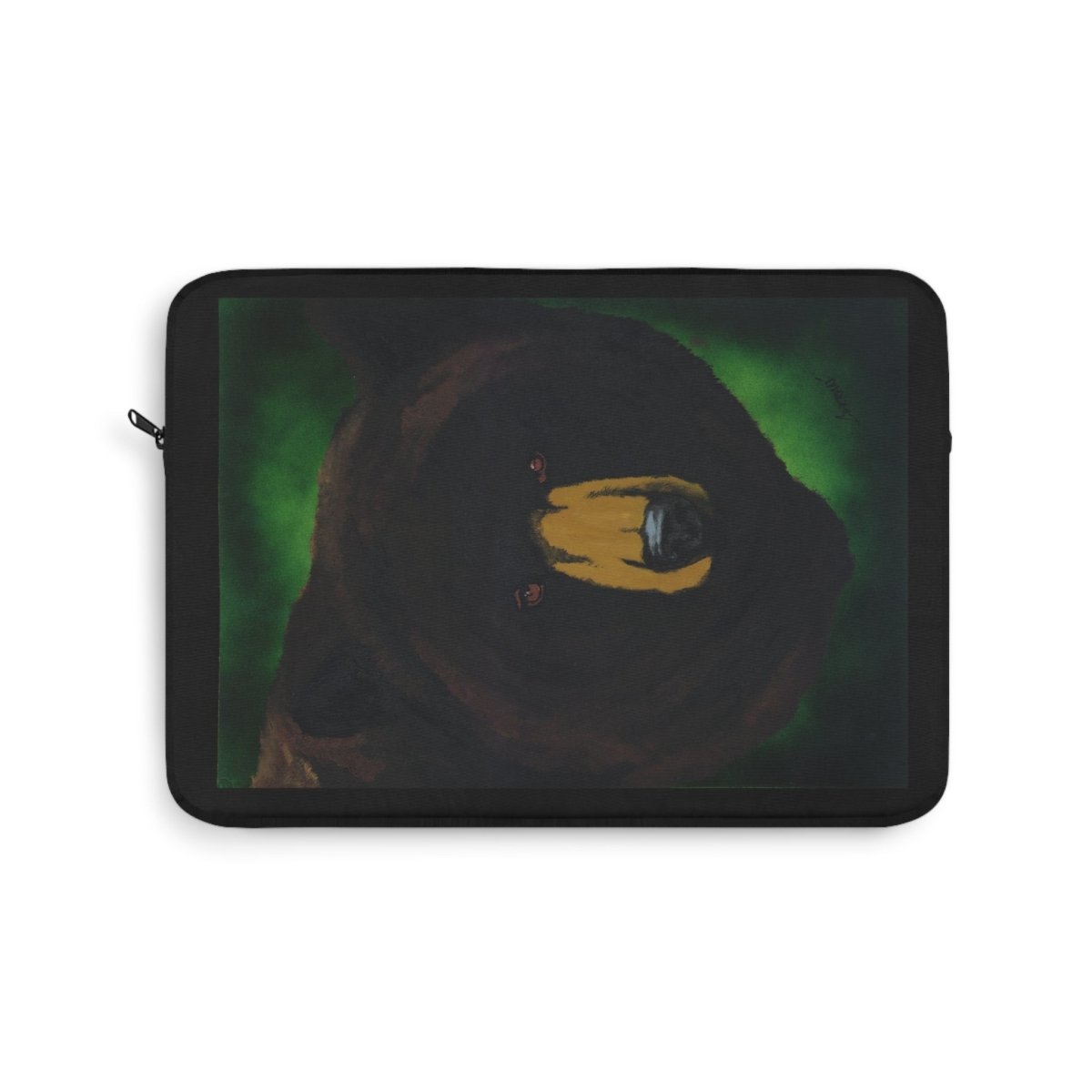 Brown Bear Laptop Sleeve - Stylish, Hand Painted Art, Protection for Your Tech - Curran Artworks