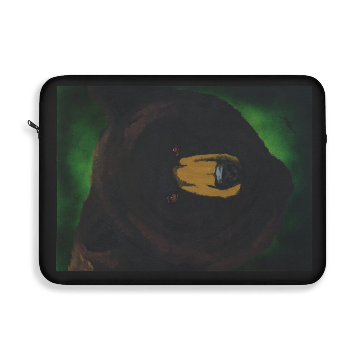 Brown Bear Laptop Sleeve - Stylish, Hand Painted Art, Protection for Your Tech - Curran Artworks