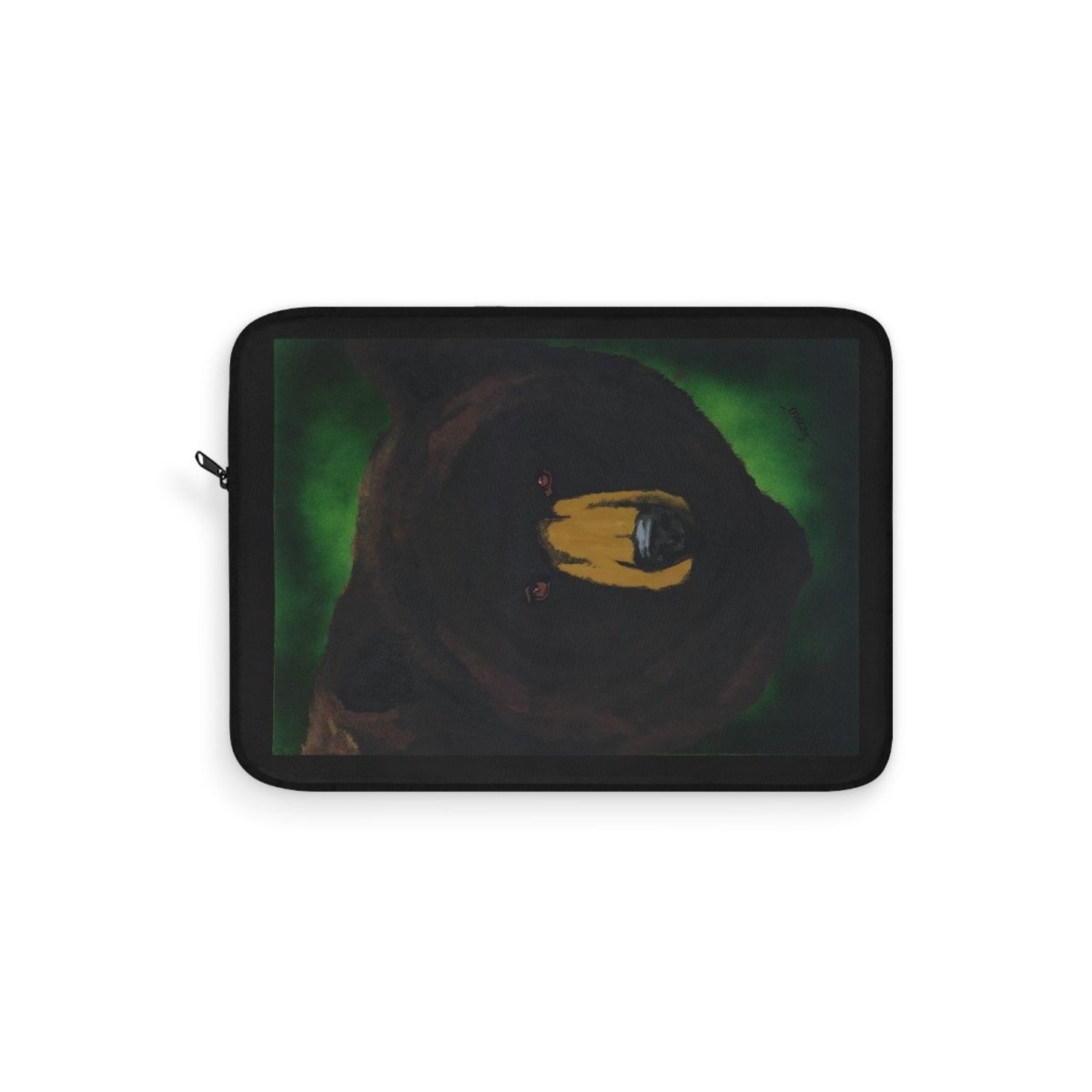 Brown Bear Laptop Sleeve - Stylish, Hand Painted Art, Protection for Your Tech - Curran Artworks