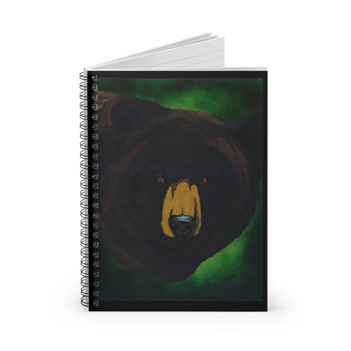 Brown Bear Spiral Notebook – Nature - Inspired Journal for Wildlife Lovers - Curran Artworks
