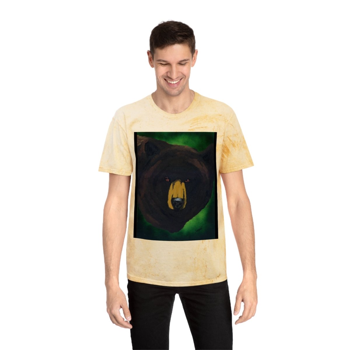 Brown Bear Unisex Color Blast T-Shirt – Nature - Inspired Art for Wildlife Lovers - Curran Artworks