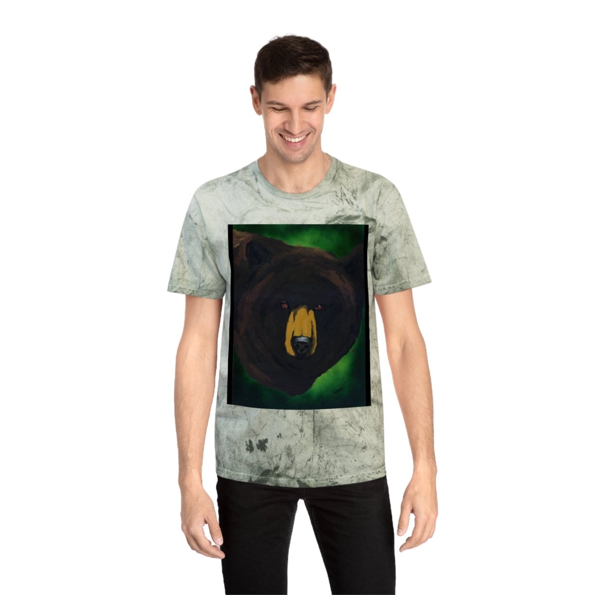 Brown Bear Unisex Color Blast T-Shirt – Nature - Inspired Art for Wildlife Lovers - Curran Artworks