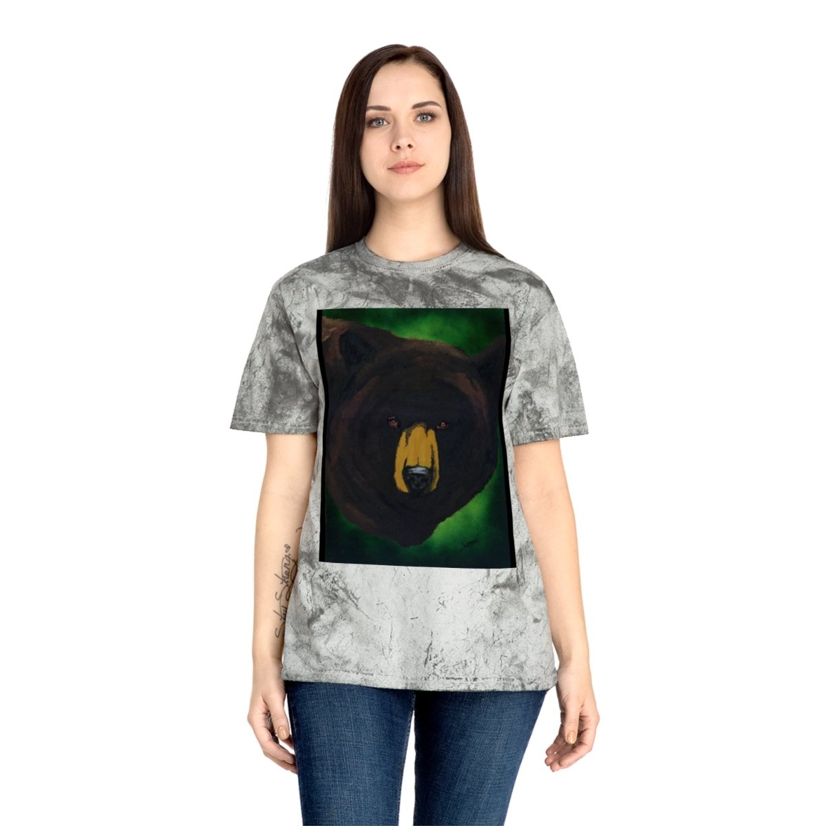Brown Bear Unisex Color Blast T-Shirt – Nature - Inspired Art for Wildlife Lovers - Curran Artworks