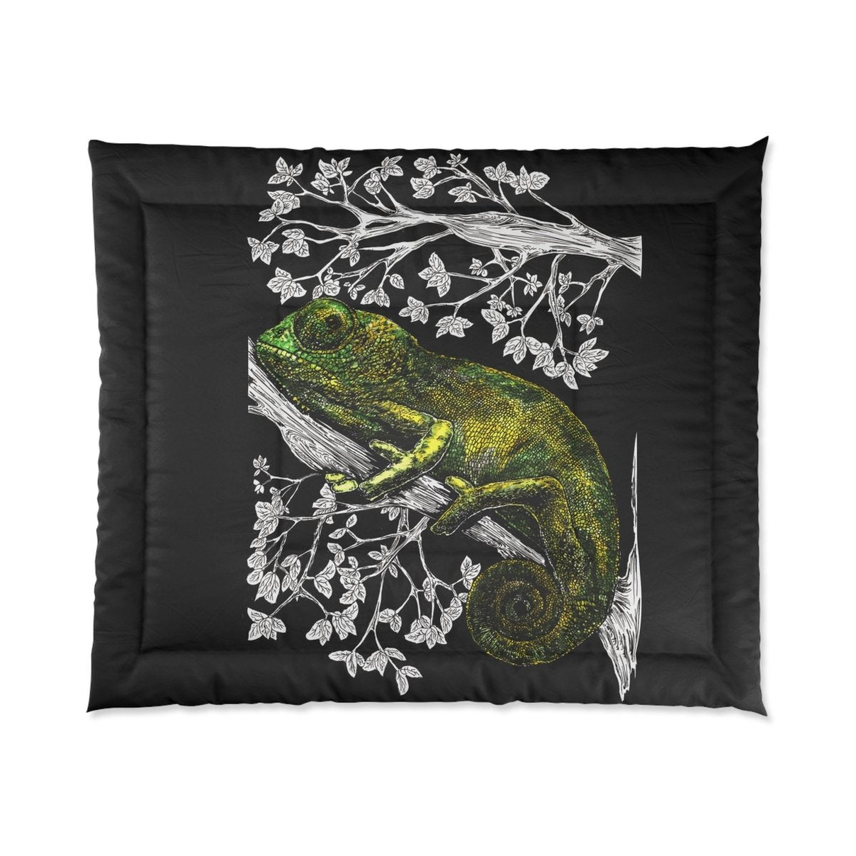 Chameleon Comforter - Vibrant Nature - Inspired Bedding - Curran Artworks