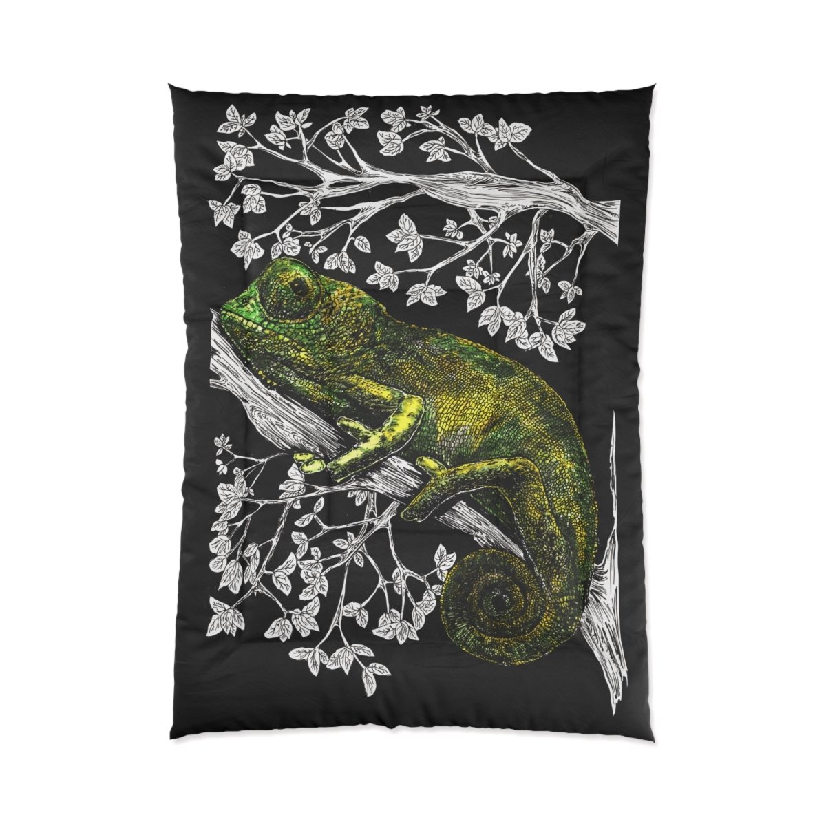 Chameleon Comforter - Vibrant Nature - Inspired Bedding - Curran Artworks