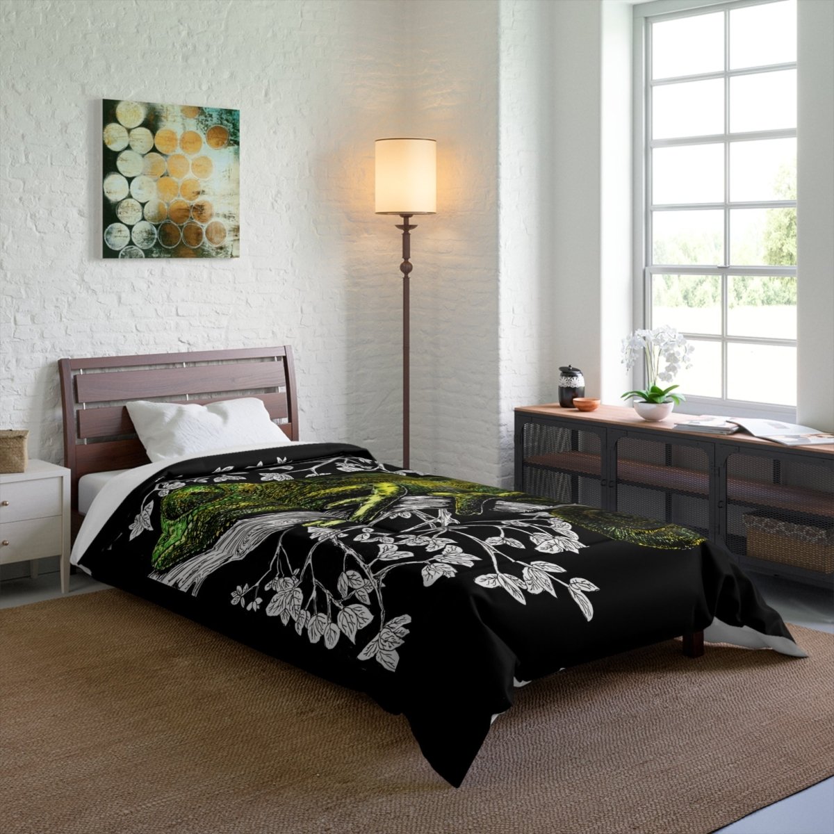 Chameleon Comforter - Vibrant Nature - Inspired Bedding - Curran Artworks