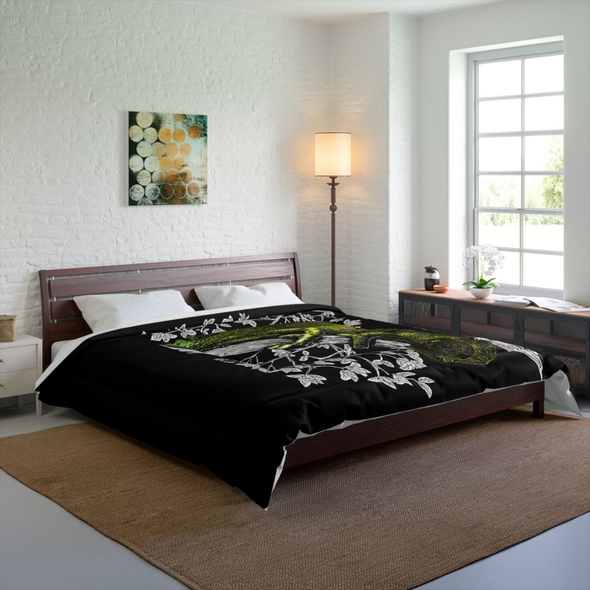 Chameleon Comforter - Vibrant Nature - Inspired Bedding - Curran Artworks