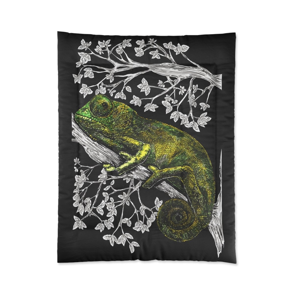 Chameleon Comforter - Vibrant Nature - Inspired Bedding - Curran Artworks